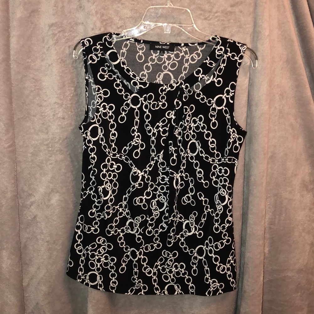 Nine West chain patterned blousy tank